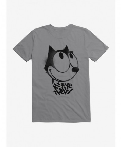 Clearance Felix The Cat Graffiti Art Smiling Felix T-Shirt $8.41 T-Shirts