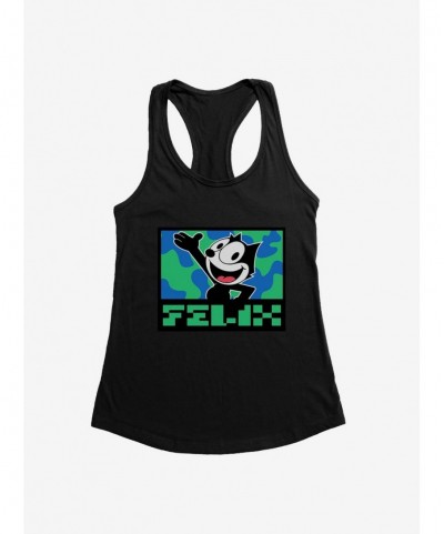 Wholesale Felix The Cat Pixilated Felix Text Girls Tank $6.97 Tanks