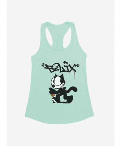 Hot Selling Felix The Cat Spray Painting Felix Girls Tank $9.76 Tanks