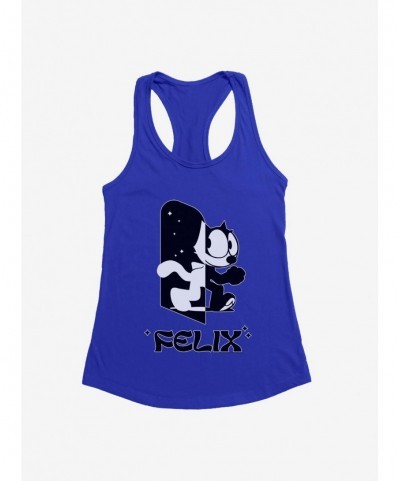 Discount Felix The Cat Black and White Girls Tank $8.17 Tanks