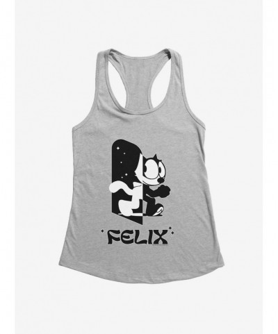 Discount Felix The Cat Black and White Girls Tank $8.17 Tanks