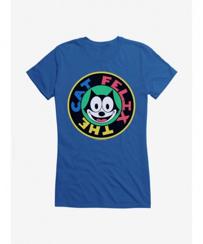 Pre-sale Felix The Cat 90s Sticker Graphic Girls T-Shirt $5.98 T-Shirts