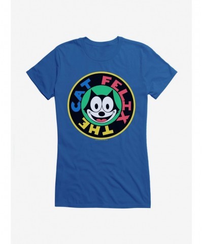 Pre-sale Felix The Cat 90s Sticker Graphic Girls T-Shirt $5.98 T-Shirts