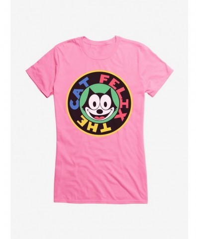 Pre-sale Felix The Cat 90s Sticker Graphic Girls T-Shirt $5.98 T-Shirts