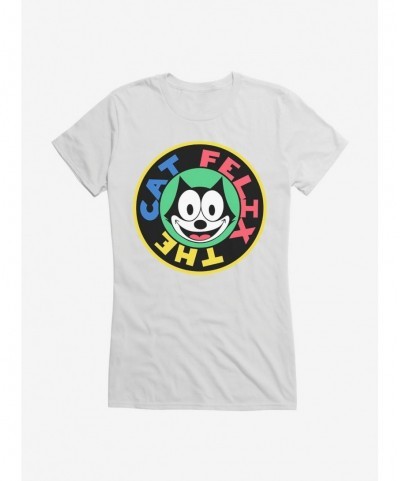 Pre-sale Felix The Cat 90s Sticker Graphic Girls T-Shirt $5.98 T-Shirts