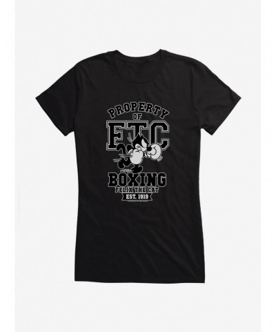 Big Sale Felix The Cat Property of FTC Boxing Girls T-Shirt $7.37 T-Shirts