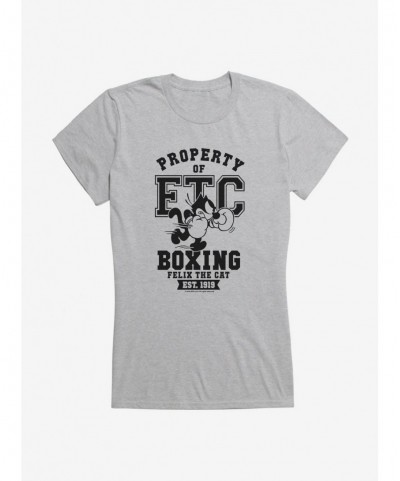 Big Sale Felix The Cat Property of FTC Boxing Girls T-Shirt $7.37 T-Shirts