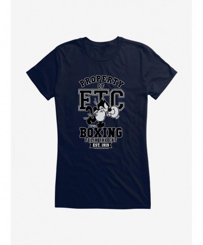 Big Sale Felix The Cat Property of FTC Boxing Girls T-Shirt $7.37 T-Shirts