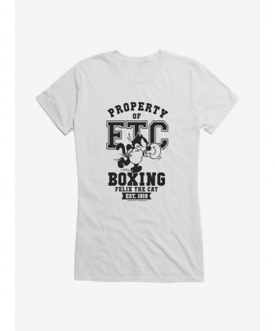 Big Sale Felix The Cat Property of FTC Boxing Girls T-Shirt $7.37 T-Shirts