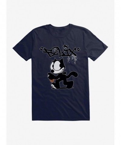 Huge Discount Felix The Cat Spray Painting Felix T-Shirt $6.69 T-Shirts