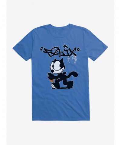 Huge Discount Felix The Cat Spray Painting Felix T-Shirt $6.69 T-Shirts