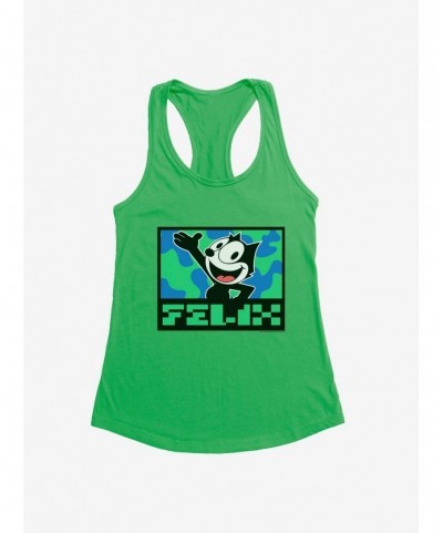 Wholesale Felix The Cat Pixilated Felix Text Girls Tank $6.97 Tanks