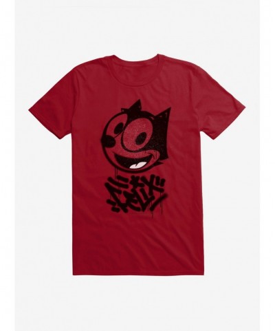 Special Felix The Cat Graffiti Art All Smiles Felix T-Shirt $9.18 T-Shirts