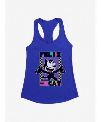 Discount Felix The Cat 90s Checkers Graphic Girls Tank $5.98 Tanks