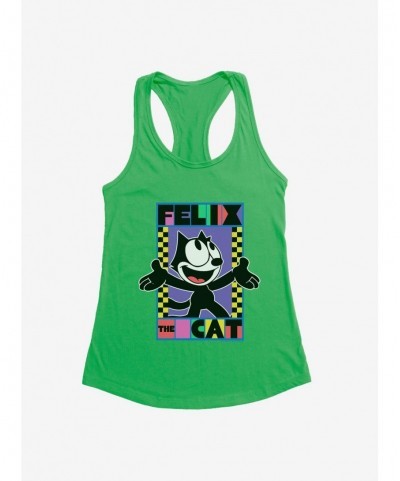 Discount Felix The Cat 90s Checkers Graphic Girls Tank $5.98 Tanks