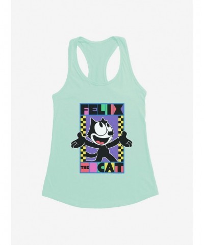 Discount Felix The Cat 90s Checkers Graphic Girls Tank $5.98 Tanks