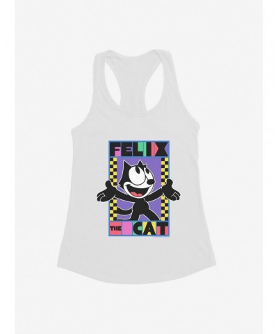 Discount Felix The Cat 90s Checkers Graphic Girls Tank $5.98 Tanks