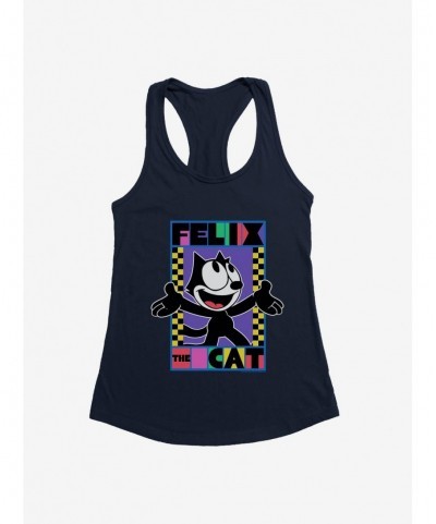 Discount Felix The Cat 90s Checkers Graphic Girls Tank $5.98 Tanks