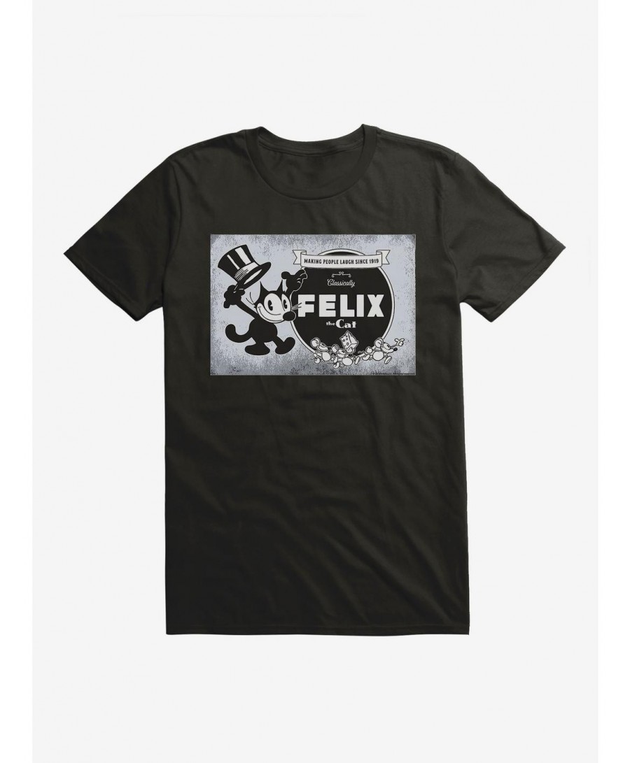 Clearance Felix The Cat Vintage Logo Poster T-Shirt $8.22 T-Shirts