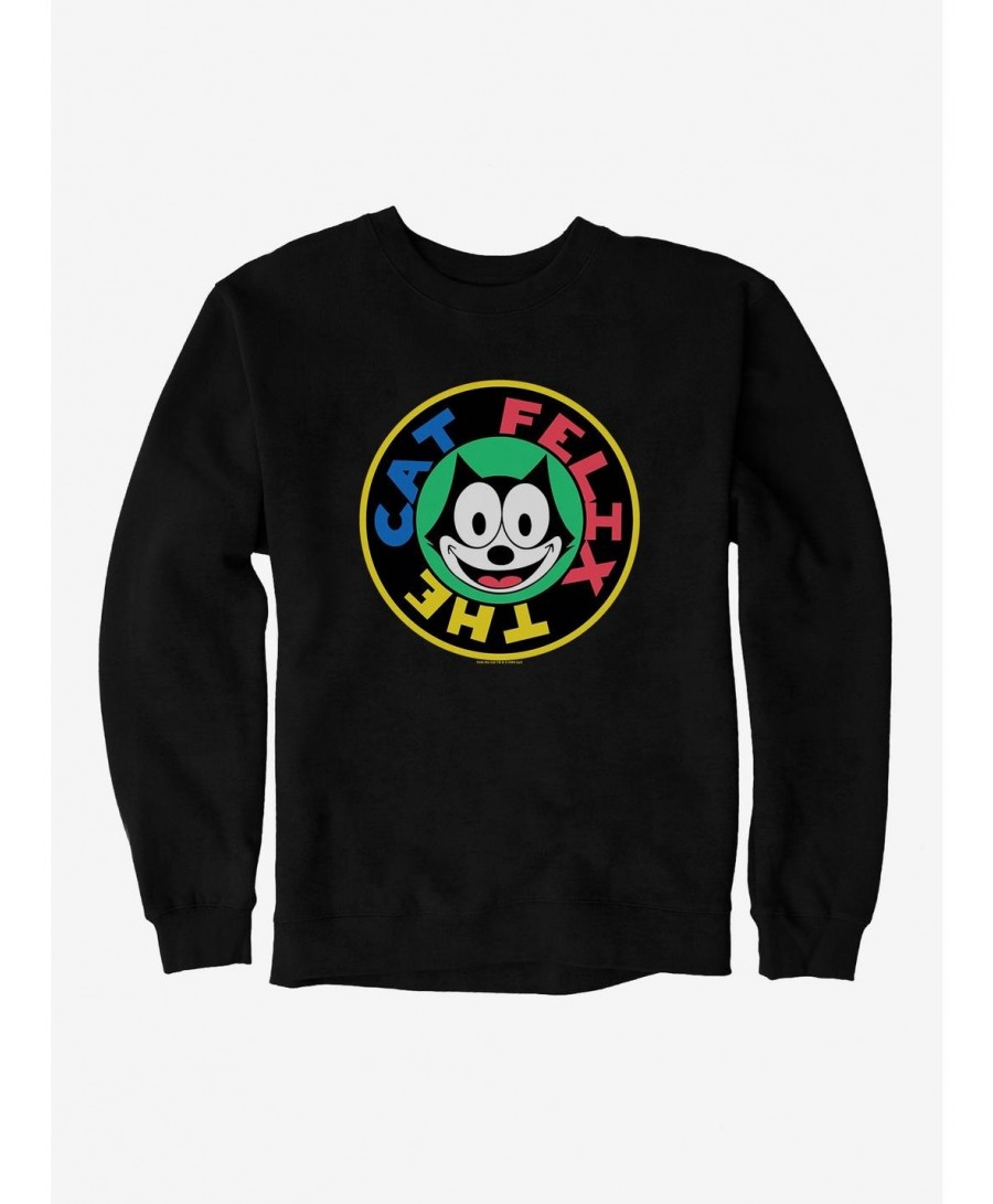 Exclusive Felix The Cat 90s Sticker Graphic Sweatshirt $13.58 Sweatshirts