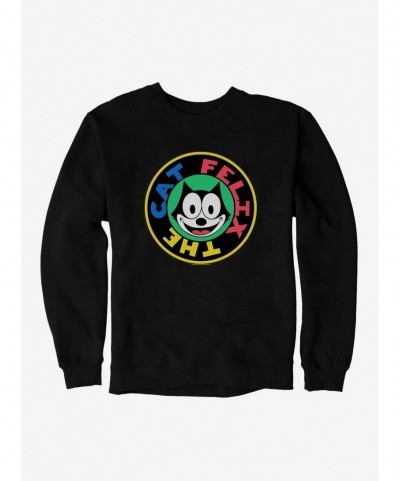 Exclusive Felix The Cat 90s Sticker Graphic Sweatshirt $13.58 Sweatshirts