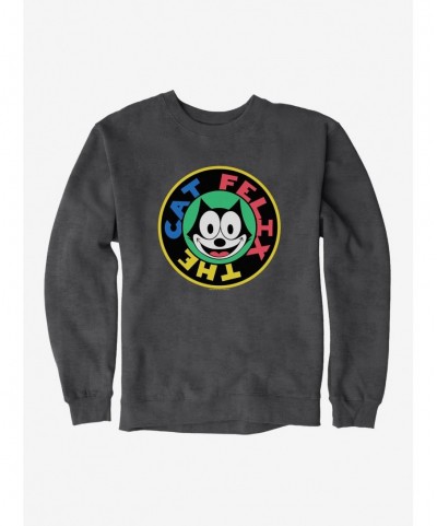 Exclusive Felix The Cat 90s Sticker Graphic Sweatshirt $13.58 Sweatshirts