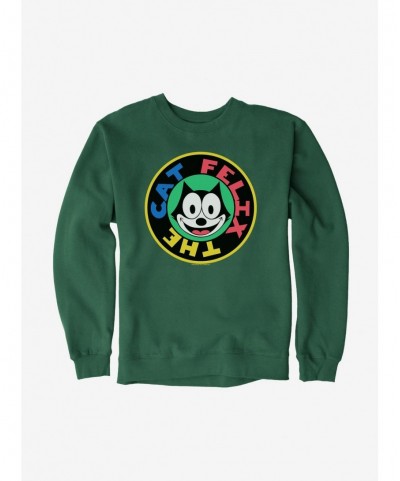 Exclusive Felix The Cat 90s Sticker Graphic Sweatshirt $13.58 Sweatshirts