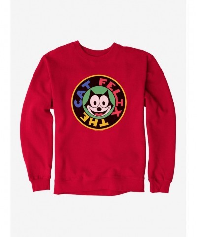 Exclusive Felix The Cat 90s Sticker Graphic Sweatshirt $13.58 Sweatshirts