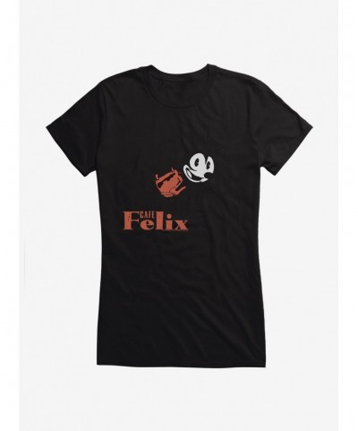 Unique Felix The Cat The Cat Cafe Felix Girls T-Shirt $6.37 T-Shirts