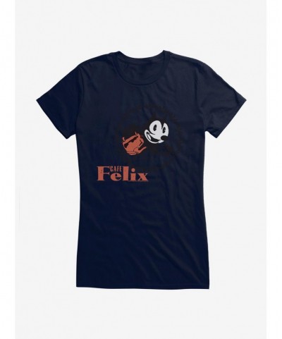 Unique Felix The Cat The Cat Cafe Felix Girls T-Shirt $6.37 T-Shirts