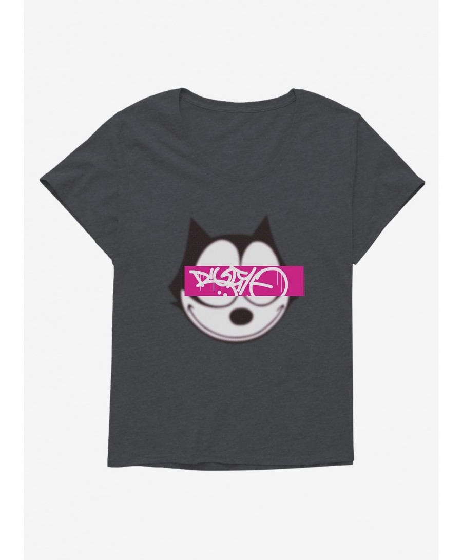 Seasonal Sale Felix The Cat Graffiti Art Text Box Girls T-Shirt Plus Size $11.10 T-Shirts