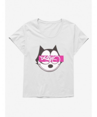 Seasonal Sale Felix The Cat Graffiti Art Text Box Girls T-Shirt Plus Size $11.10 T-Shirts