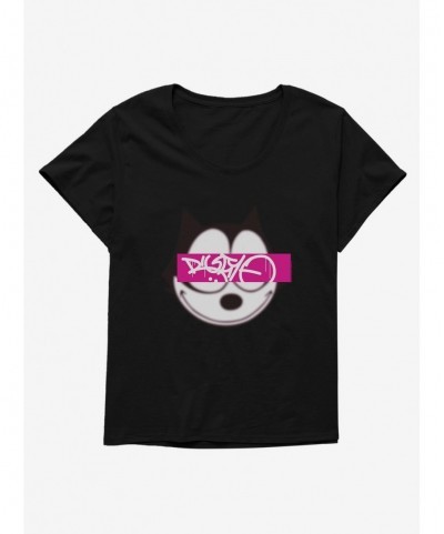 Seasonal Sale Felix The Cat Graffiti Art Text Box Girls T-Shirt Plus Size $11.10 T-Shirts