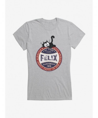 Discount Sale Felix The Cat All Stars Classic Championships 1919 Girls T-Shirt $7.37 T-Shirts