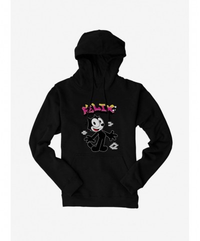 Exclusive Price Felix The Cat Graffiti Art Brick Wall Hoodie $14.37 Hoodies