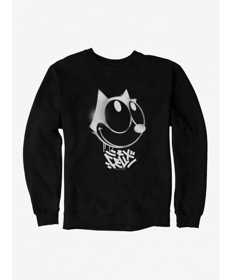 Low Price Felix The Cat Graffiti Art Smiling Felix Sweatshirt $10.04 Sweatshirts