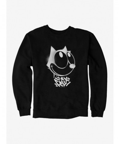 Low Price Felix The Cat Graffiti Art Smiling Felix Sweatshirt $10.04 Sweatshirts