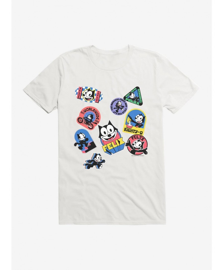 Limited Time Special Felix The Cat Sticker Collection T-Shirt $8.41 T-Shirts