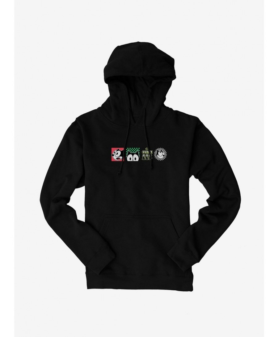 Premium Felix The Cat Graphic Tiles Hoodie $12.57 Hoodies