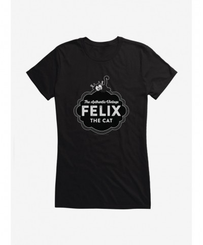 Flash Sale Felix The Cat The Authentic Vintage Girls T-Shirt $8.76 T-Shirts