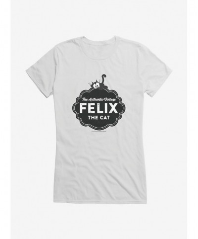 Flash Sale Felix The Cat The Authentic Vintage Girls T-Shirt $8.76 T-Shirts