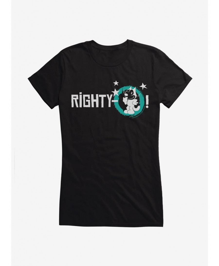 Fashion Felix The Cat Righty-O! Felix Girls T-Shirt $7.97 T-Shirts