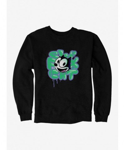 Discount Sale Felix The Cat Graffiti Art Felix Sweatshirt $9.74 Sweatshirts