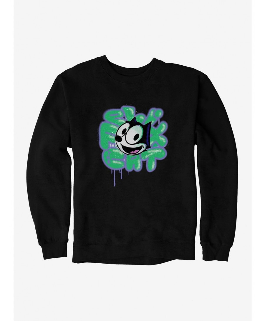 Discount Sale Felix The Cat Graffiti Art Felix Sweatshirt $9.74 Sweatshirts