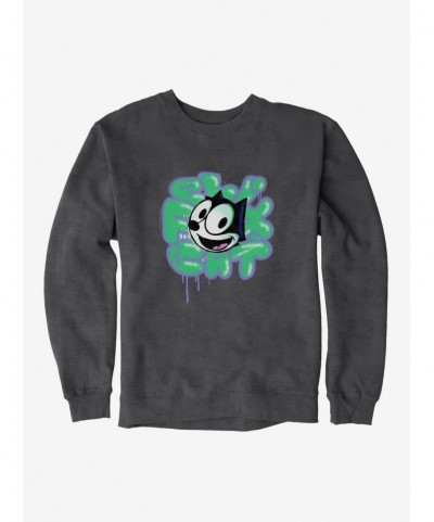 Discount Sale Felix The Cat Graffiti Art Felix Sweatshirt $9.74 Sweatshirts