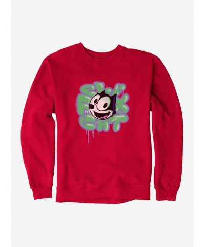 Discount Sale Felix The Cat Graffiti Art Felix Sweatshirt $9.74 Sweatshirts