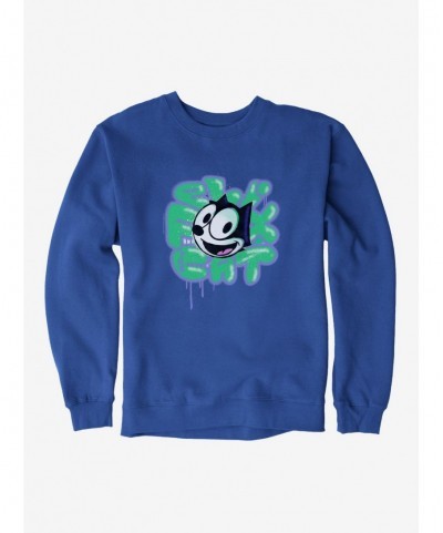 Discount Sale Felix The Cat Graffiti Art Felix Sweatshirt $9.74 Sweatshirts