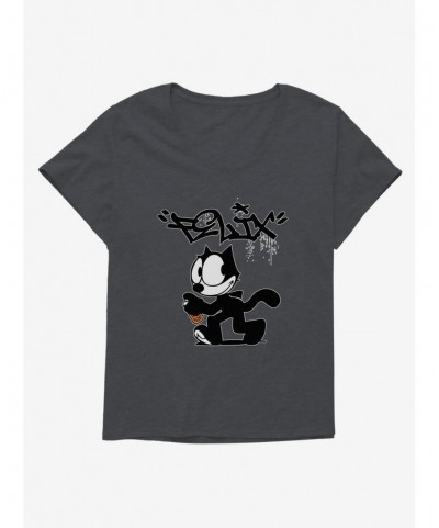 Unique Felix The Cat Spray Painting Felix Girls T-Shirt Plus Size $11.33 T-Shirts