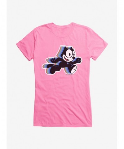 Cheap Sale Felix The Cat Hologram Felix Girls T-Shirt $8.17 T-Shirts