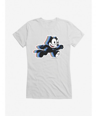 Cheap Sale Felix The Cat Hologram Felix Girls T-Shirt $8.17 T-Shirts